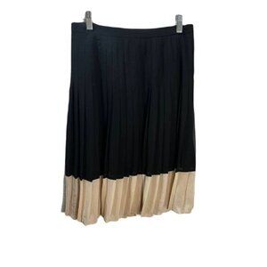 Ann Taylor Pleated‎ Midi Skirt Colorblock Size 4 NEW